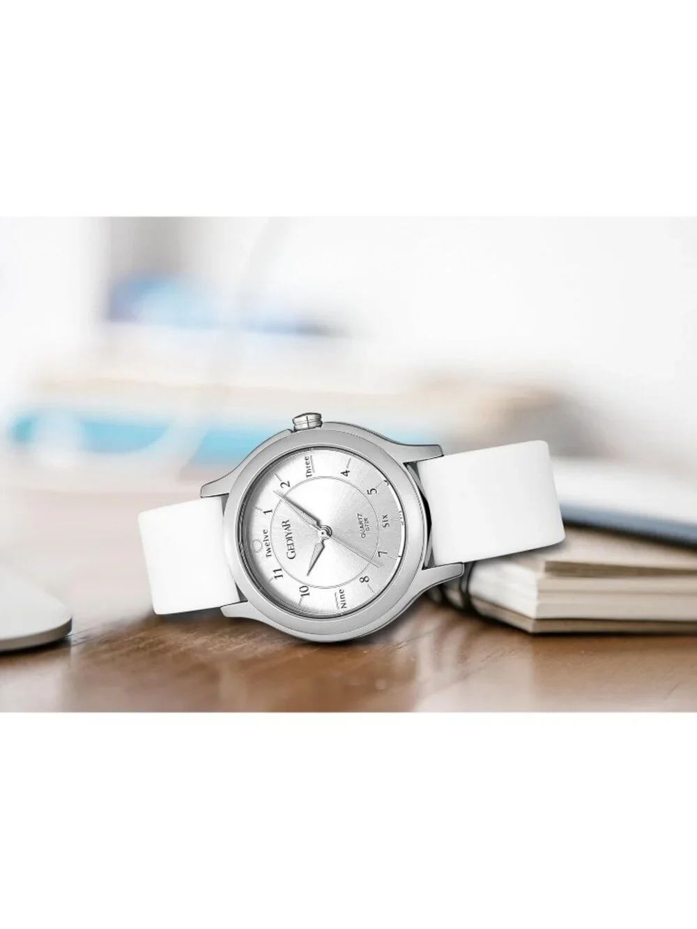 Women's White Analog Quartz Rubber Silicone Band Waterproof Nursing Wrist Watch